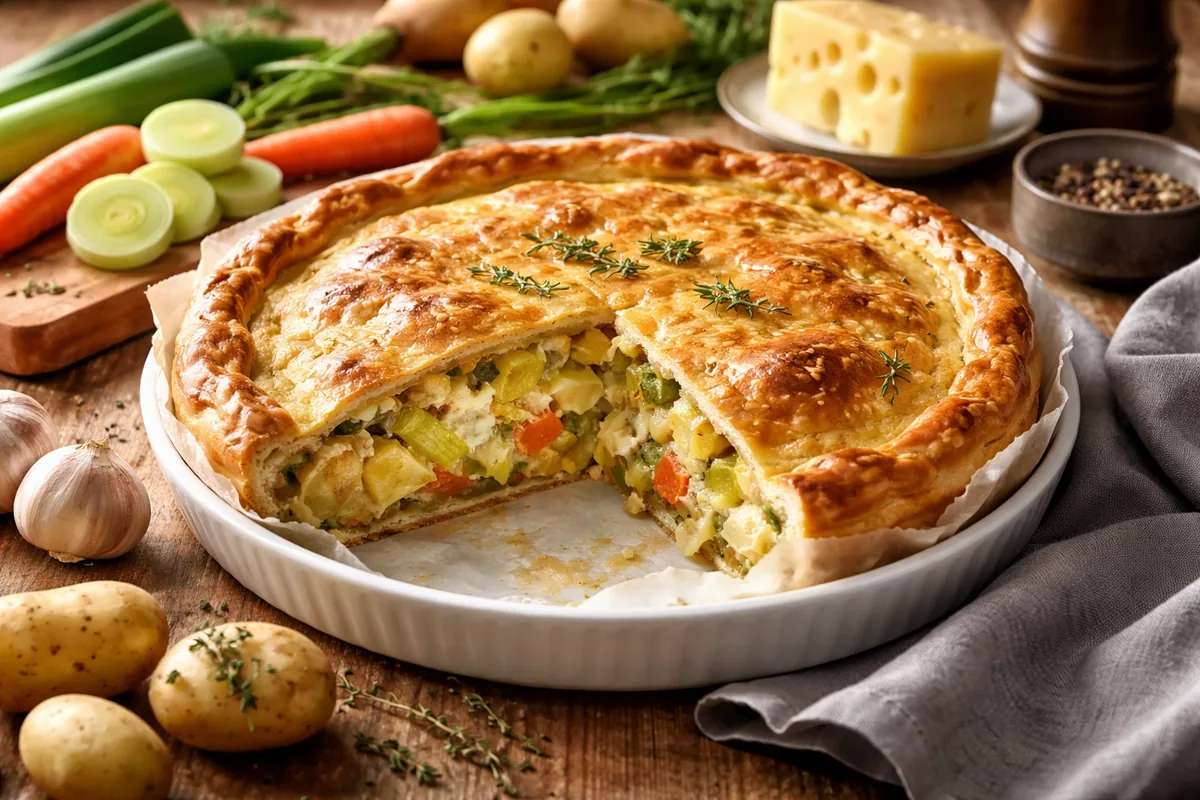 Comment préparer une tourte savoyarde aux légumes et au fromage
